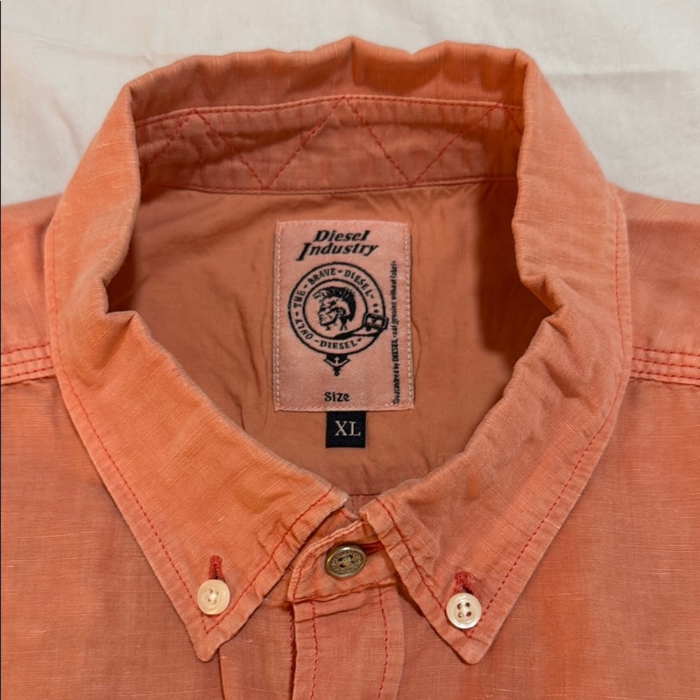 Diesel Men's Salmon Pink Shirt